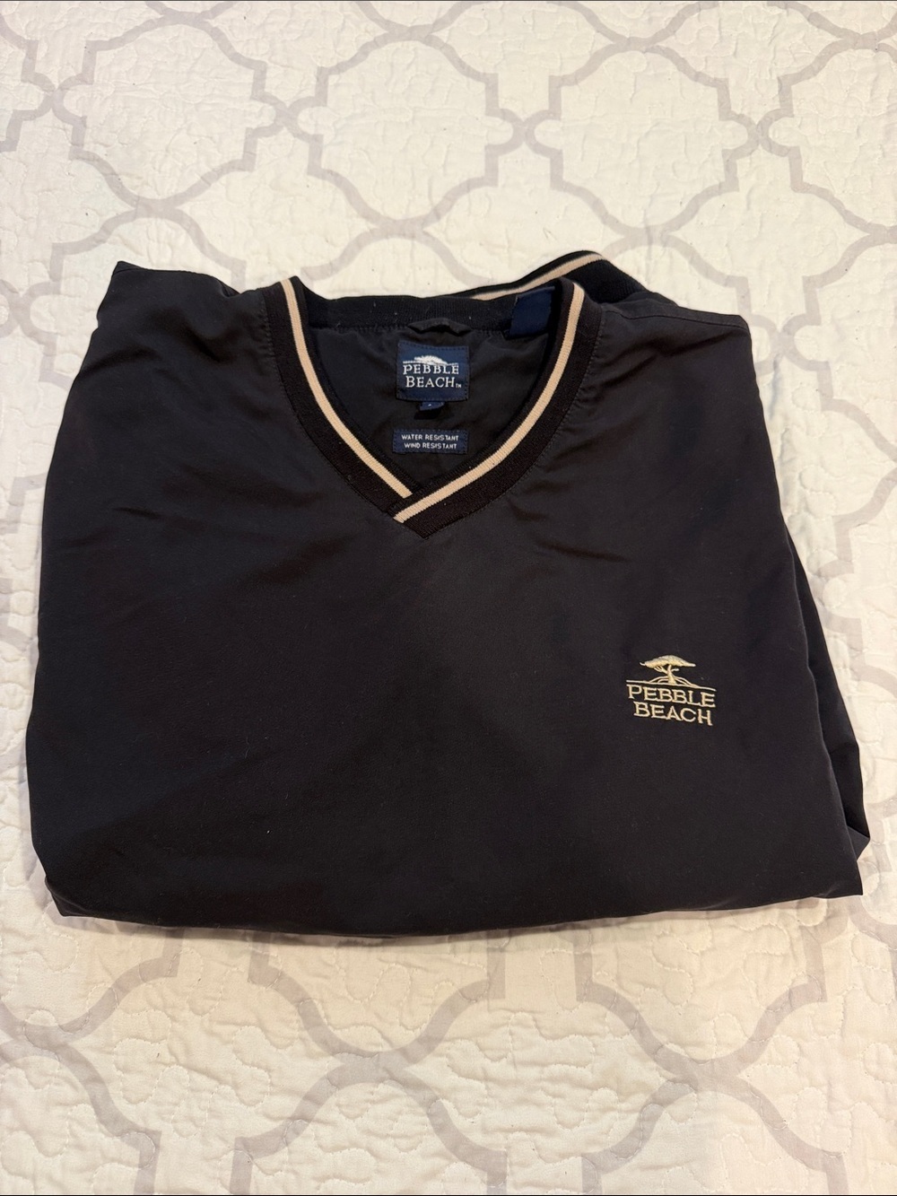 Pebble Beach Performance Golf V-Neck Pullover Windshirt